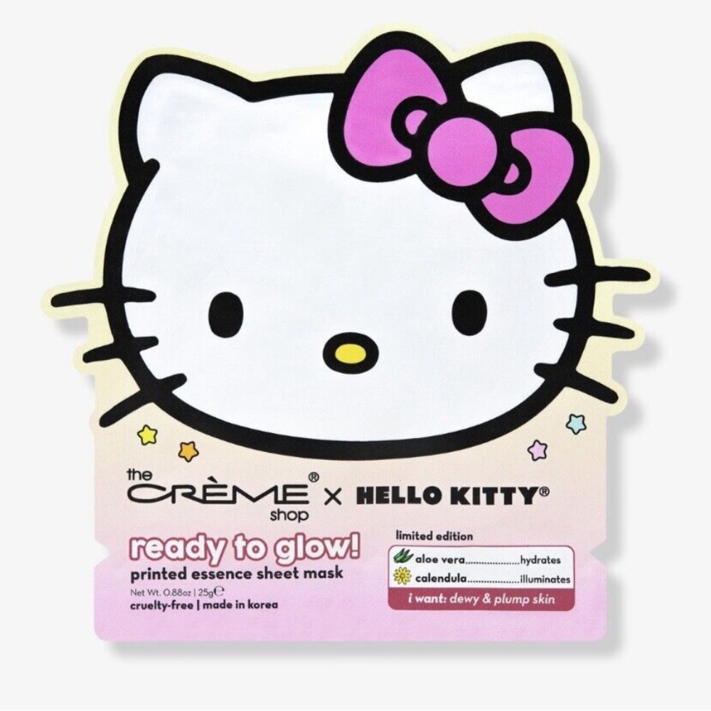 The Creme Shop Sanrio Hello Kitty Ready To Glow Sheet Mask Limited Edition
